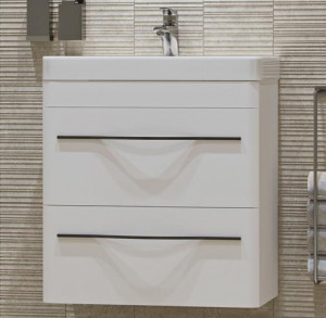 Тумба с раковиной Velvex Jill 60 белый матовый