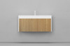 Тумба с раковиной Velvex Klaufs 100 с 1 ящиком подвесная белый/дерево — рис. 5
