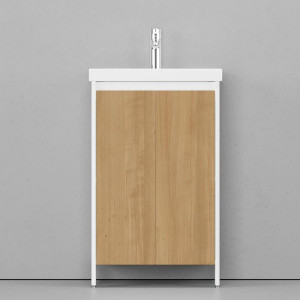 Тумба с раковиной Velvex Klaufs 50 напольная белый/дерево