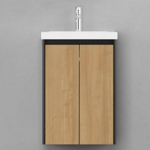 Тумба с раковиной Velvex Klaufs 50 подвесная черный/дерево