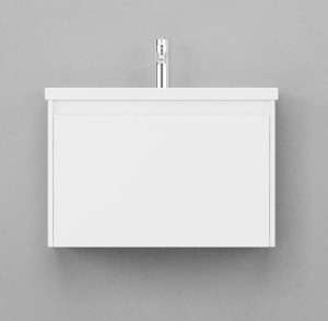 Тумба с раковиной Velvex Klaufs 70 с 1 ящиком подвесная белая