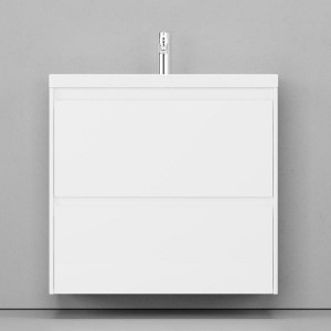 Тумба с раковиной Velvex Klaufs 80 с 2 ящиками подвесная белая