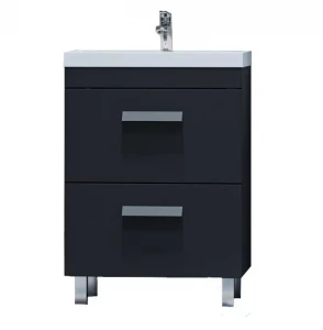 Тумба с раковиной Velvex Orlando 60 напольная графит