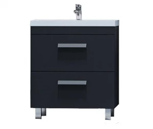 Тумба с раковиной Velvex Orlando 80 напольная графит