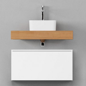 Тумба с раковиной Velvex Unit 80x40 подвесная белый матовый