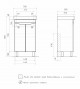Тумба с раковиной Volna Lake 50.2D напольная белый — рис. 3