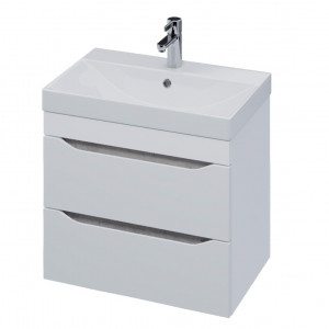 Тумба с раковиной Volna Lake 60.2Y подвесная белый/бетон светлый