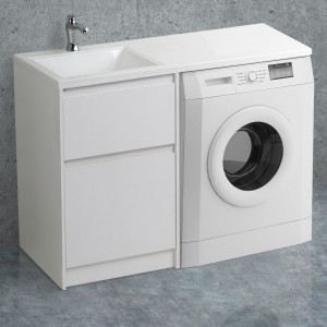 Тумба BelBagno Kraft-LVD 60 Bianco Opaco c раковиной над стиральной машиной 120 L