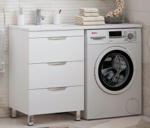 Мебель для ванной Corozo Алиот с раковиной над стиральной машиной 120 напольная