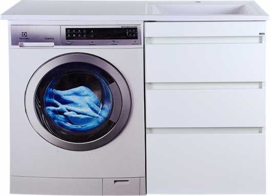 Тумба Misty Фостер 55 напольная, 3 ящика с раковиной под стиральную машину 120 R