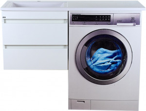 Тумба Misty Фостер 55 подвесная с раковиной под стиральную машину 120 L