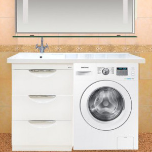 Тумба Misty Куба 50 с раковиной над стиральной машиной 105 L
