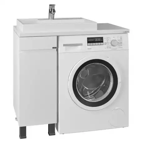 Тумба СанТа Марс 29 с раковиной над стиральной машиной левая