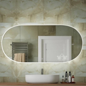 Зеркало с LED подсветкой Art&Max Bari 70 белый матовый