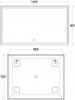 Зеркало с LED подсветкой Art&Max Monza 140 — рис. 5