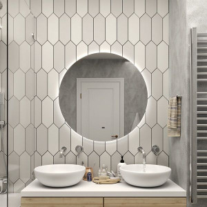 Зеркало с подсветкой Art&Max Sanremo 80 холодный свет