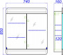Зеркало-шкаф Aqwella Корсика 74 — рис. 5