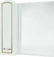 Зеркало-шкаф Bellezza Амелия 80 L белый патина золото