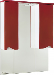 Зеркало-шкаф Bellezza Эйфория 100 красное, с подсветкой
