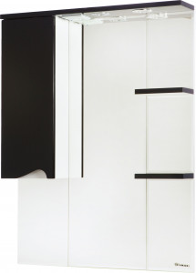 Зеркало-шкаф Bellezza Эйфория 80 L черный, с подсветкой