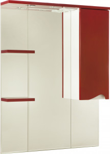 Зеркало-шкаф Bellezza Эйфория 80 R красный, с подсветкой