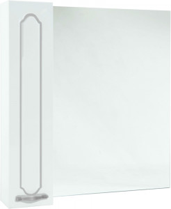 Зеркало-шкаф Bellezza Тиффани 75 L/R белый патина серебро