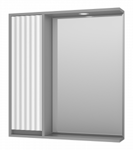 Зеркало-шкаф Brevita Balaton 75 левый белый/серый