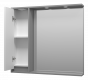 Зеркало-шкаф Brevita Balaton 90 левый белый/серый — рис. 4