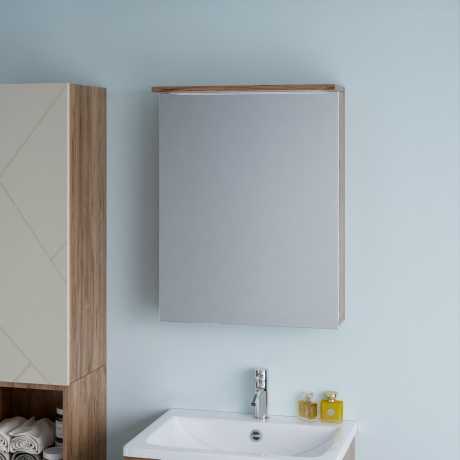 Зеркало-шкаф Бриклаер Кристалл 56 дуб крафт табачный