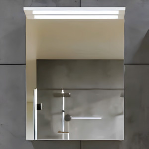 Зеркало-шкаф Бриклаер Кристалл 56 с подсветкой белый