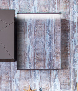 Зеркало-шкаф Бриклаер Кристалл 56 софт графит/ясень анкор