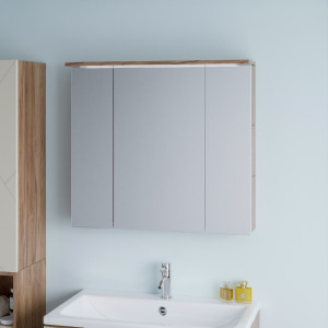 Зеркало-шкаф Бриклаер Кристалл 75 дуб крафт табачный