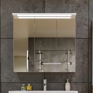 Зеркало-шкаф Бриклаер Кристалл 75 с подсветкой белый