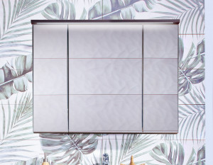 Зеркало-шкаф Бриклаер Кристалл 95 софт графит/ясень анкор