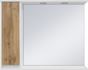 Зеркало-шкаф Misty Адриана 90 L, с подсветкой