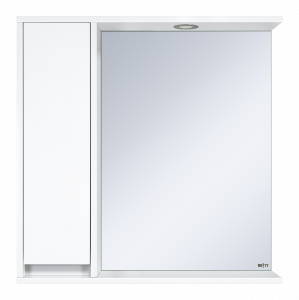 Зеркало-шкаф Misty Алиса 75 белый левый