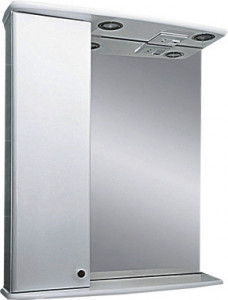 Зеркало-шкаф Misty Астра 55 L с подсветкой, белый