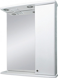 Зеркало-шкаф Misty Астра 55 R с подсветкой, белый