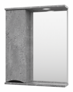 Зеркало-шкаф Misty Атлантик 60 левый серый камень