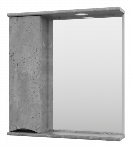 Зеркало-шкаф Misty Атлантик 70 левый серый камень