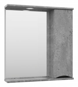 Зеркало-шкаф Misty Атлантик 70 правый серый камень