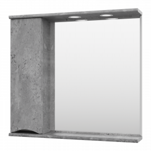 Зеркало-шкаф Misty Атлантик 80 левый серый камень
