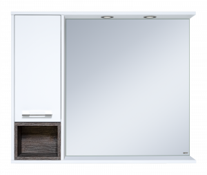 Зеркало-шкаф Misty Фетта 100 с нишей белый левый