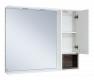 Зеркало-шкаф Misty Фетта 100 с нишей белый правый — рис. 2