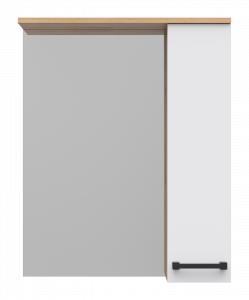 Зеркало-шкаф Misty Крафт 60 правый белый/дуб крафт золотой