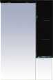 Зеркало-шкаф Misty Петра 65 R черная эмаль