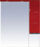 Зеркало-шкаф Misty Петра 75 R красная эмаль — рис. 1