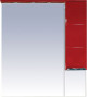 Зеркало-шкаф Misty Петра 90 R красная эмаль — рис. 1