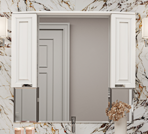 Зеркало-шкаф Misty Терра 110 белый