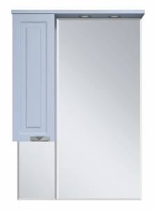 Зеркало-шкаф Misty Терра 70 левый серый